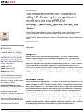 Cover page: Post-overdose interventions triggered by calling 911: Centering the perspectives of people who use drugs (PWUDs)