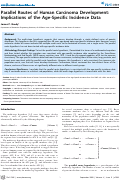 Cover page: Parallel Routes of Human Carcinoma Development: Implications of the Age-Specific Incidence Data