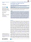 Cover page: A comparison of structural brain differences in monolingual and highly proficient multilingual speakers