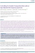 Cover page: Controlling for variable transposition rate with an age-adjusted site frequency spectrum