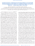 Cover page: Symptom Duration and Risk Factors for Delayed Return to Usual Health Among Outpatients with COVID-19 in a Multistate Health Care Systems Network — United States, March–June 2020