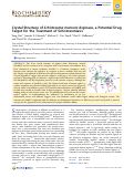 Cover page: Crystal structure of Schistosoma mansoni arginase, a potential drug target for the treatment of schistosomiasis.