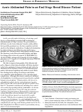 Cover page: Acute Abdominal Pain in an End Stage Renal Disease Patient