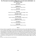 Cover page: Eye Movement Assessment in High and Low Social Anxiety Individuals: AnEye-Tracker Study