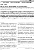 Cover page: A Conserved Mechanism for Sulfonucleotide Reduction