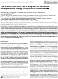 Cover page: The Plastid Lipocalin LCNP Is Required for Sustained Photoprotective Energy Dissipation in Arabidopsis