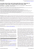 Cover page: Association between Noise and Cardiovascular Disease in a Nationwide U.S. Prospective Cohort Study of Women Followed from 1988 to 2018.