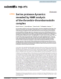 Cover page: Serine protease dynamics revealed by NMR analysis of the thrombin-thrombomodulin complex