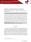 Cover page: Religiosity and Regional Resilience to Recession