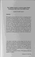 Cover page: The Viability of Sport as an Intervention Model: Preliminary Field Notes from Kilifi, Kenya