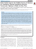 Cover page: Native Rodent Species Are Unlikely Sources of Infection for Leishmania (Viannia) braziliensis along the Transoceanic Highway in Madre de Dios, Peru