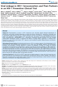 Cover page: Viral Linkage in HIV-1 Seroconverters and Their Partners in an HIV-1 Prevention Clinical Trial