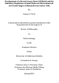 Cover page: Development of a Breast Cancer Stem Cell Model and the Inhibitory Regulation of Small Molecule Phytochemicals on Various Stages of Human Breast Cancer Cells