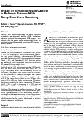 Cover page: Impact of Tonsillectomy on Obesity in Pediatric Patients With Sleep‐Disordered Breathing