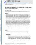 Cover page: The Intersections Between Social Determinants of Health, Health Literacy, and Health Disparities.