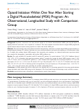 Cover page: Opioid Initiation Within One Year After Starting a Digital Musculoskeletal (MSK) Program: An Observational, Longitudinal Study with Comparison Group.