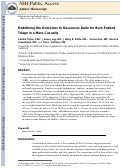 Cover page: Redefining the Outcomes to Resources Ratio for Burn Patient Triage in a Mass Casualty