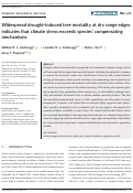 Cover page: Widespread drought‐induced tree mortality at dry range edges indicates that climate stress exceeds species' compensating mechanisms