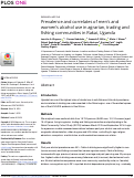 Cover page: Prevalence and correlates of men’s and women’s alcohol use in agrarian, trading and fishing communities in Rakai, Uganda