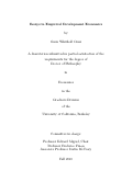 Cover page: Essays in Empirical Development Economics