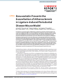 Cover page: Rosuvastatin Prevents the Exacerbation of Atherosclerosis in Ligature-Induced Periodontal Disease Mouse Model.