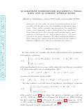 Cover page: Quasilinear Schrödinger equations I: Small data and quadratic interactions