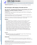 Cover page: New Techniques in MR Imaging of the Ankle and Foot