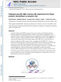 Cover page: Pathogen-specific DNA sensing with engineered zinc finger proteins immobilized on a polymer chip