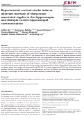 Cover page: Experimental cortical stroke induces aberrant increase of sharp-wave-associated ripples in the hippocampus and disrupts cortico-hippocampal communication