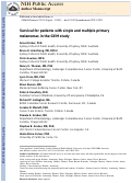 Cover page: Survival for patients with single and multiple primary melanomas: the genes, environment, and melanoma study.