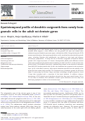 Cover page: Spatiotemporal profile of dendritic outgrowth from newly born granule cells in the adult rat dentate gyrus