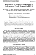 Cover page: Experiments on ion cyclotron damping at the deuterium fourth harmonic in DIII-D