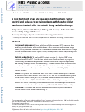 Cover page: A mid-treatment break and reassessment maintains tumor control and reduces toxicity in patients with hepatocellular carcinoma treated with stereotactic body radiation therapy