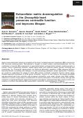 Cover page: Extracellular matrix downregulation in the Drosophila heart preserves contractile function and improves lifespan