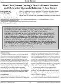 Cover page: Blunt Chest Trauma Causing a Displaced Sternal Fracture and ST-elevation Myocardial Infarction: A Case Report