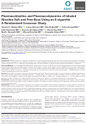 Cover page: Pharmacokinetics and Pharmacodynamics of Inhaled Nicotine Salt and Free-Base Using an E-cigarette: A Randomized Crossover Study.