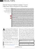 Cover page: Virtual Surgical Subinternships: Course Objectives and a Proposed Curriculum