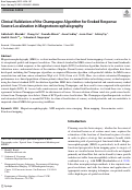 Cover page: Clinical Validation of the Champagne Algorithm for Evoked Response Source Localization in Magnetoencephalography