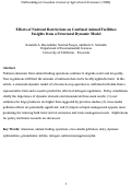 Cover page: Effects of Nutrient Restrictions on Confined Animal Facilities: Insights from a Structural‐Dynamic Model