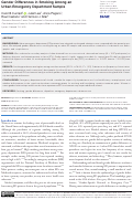 Cover page: Gender Differences in Smoking Among an Urban Emergency Department Sample