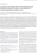 Cover page: Assessment at the Single-Cell Level Identifies Neuronal Glutathione Depletion As Both a Cause and Effect of Ischemia-Reperfusion Oxidative Stress