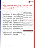 Cover page: Reply to Iglesias-Prieto et al.: Combined field and laboratory approaches for the study of coral calcification