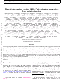 Cover page: Planck intermediate results