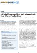 Cover page: Sub-Lethal Responses of Delta Smelt to Contaminants Under Different Flow Conditions