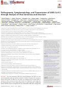 Cover page: Pathogenesis, Symptomatology, and Transmission of SARS-CoV-2 through Analysis of Viral Genomics and Structure.