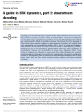 Cover page: A guide to ERK dynamics, part 2: downstream decoding