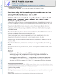 Cover page: Food Insecurity, HIV Disease Progression and Access to Care Among HIV-Infected Russians not on ART