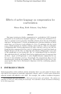 Cover page of Effects of Native-language on Compensation for Coarticulation