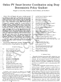 Cover page: Online PV Smart Inverter Coordination using Deep Deterministic Policy Gradient