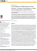 Cover page: The Challenges of Afghanistan and Iraq Veterans’ Transition from Military to Civilian Life and Approaches to Reconnection